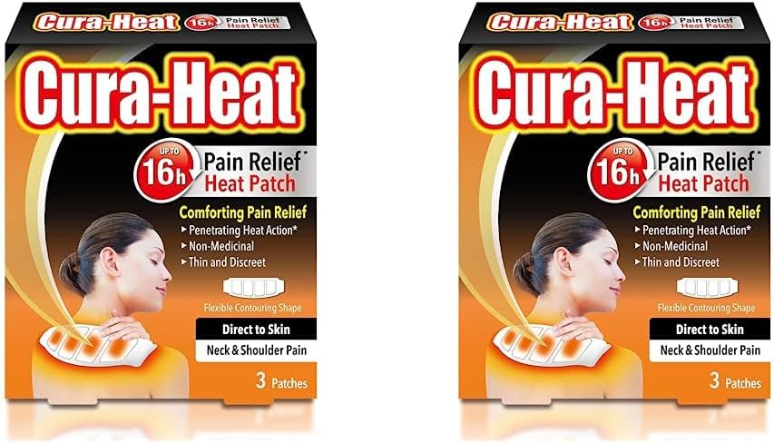 CuraHeat Neck & Shoulder Pain Direct-to-Skin Patch Pack of 6