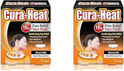 CuraHeat Neck & Shoulder Pain Direct-to-Skin Patch Pack of 6