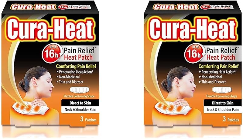 CuraHeat Neck & Shoulder Pain Direct-to-Skin Patch Pack of 6