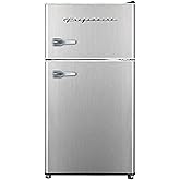FRIGIDAIRE 3.2 Cu Ft Double Door Top Freezer Refrigerator, Stainless on Fridge.com