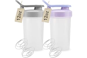 Tilcore Protein Shaker Cup 12 oz - Food-Grade Shaker Cups for Protein Shakes 12 oz - Small Shaker Cups for Protein Shakes, Leakproof Lid Protein Cups Shaker for Gym-goers & Travelers
