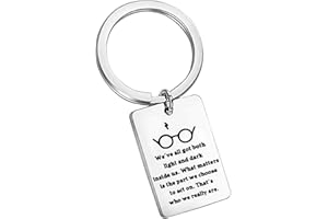 BNQL Book Lover Quote Keychain Inspirational Keychain Gift What matters is the part we choose to act on (keychainS)
