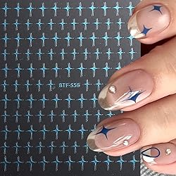 SIMAYKUWA Nail Stickers - Blue Green Star