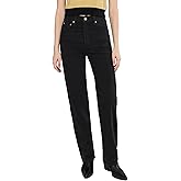 Levi's® Womens Ribcage Full Length Jeans Black Sprout 30x32