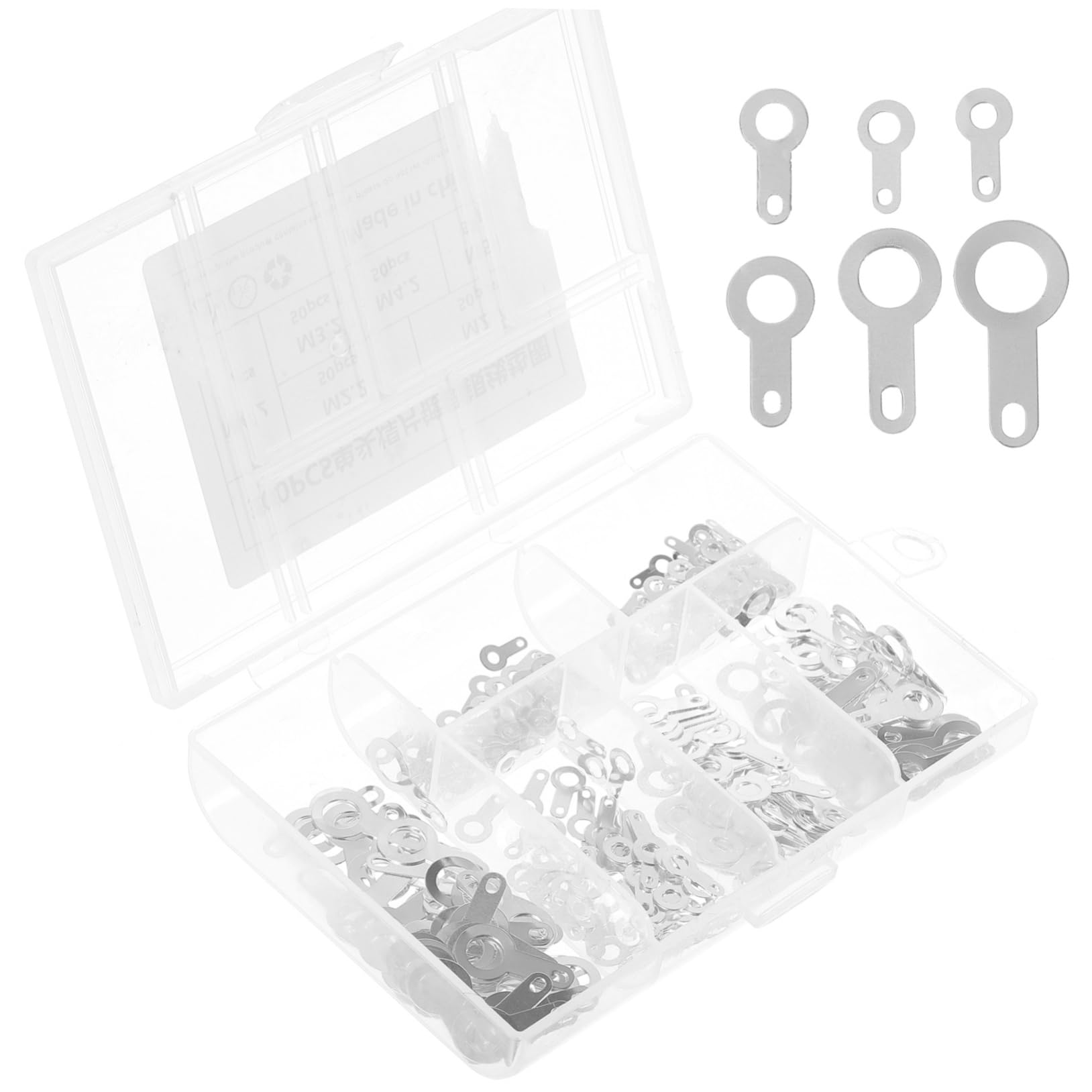 ULTECHNOVO 1 Box/300pcs 300pcs Single-head Solder Lug Cable Connectors Stainless Steel Washers Para Cables Soldering Lug for Hardware Terminal Connectors Flat Washer