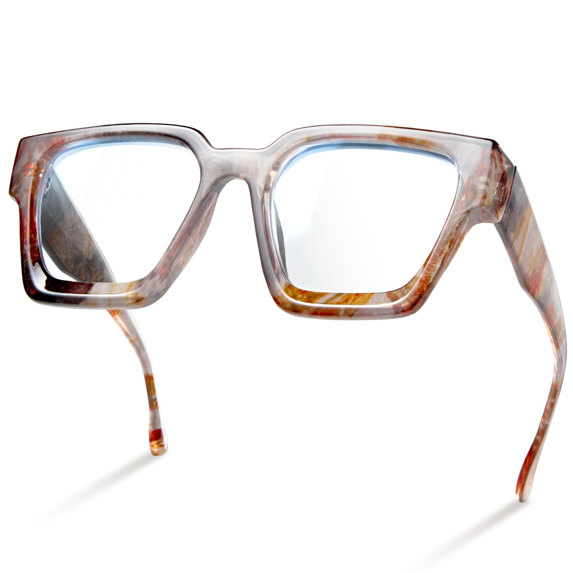 Photo 1 of livho Oversized up to 99% Blue Light Blocking Glasses for Woman - Rectangle Fashion Glasses for Computer, Chic Preppy Frame - Anti Eyestrain