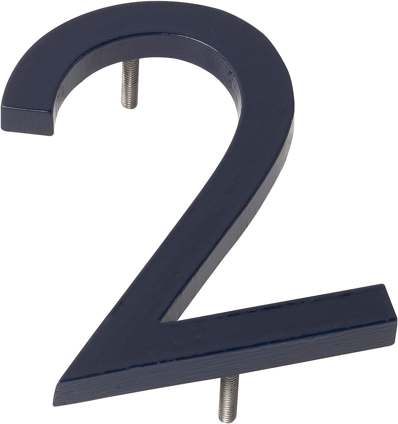 Address Signs - Montague Metal Products MHN-24-F-NY1-2 Solid Brushed Aluminum Modern Floating Address House Numbers, 24