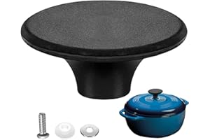 ZUIHUI Dutch Oven Knob Replacement Pot Lid Handle Compatible with Le Creuset, Aldi, Lodge and Other Enameled Dutch Oven, Black(1 Set)