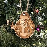 Ornament - VBoy - Raw Wood 3x3in