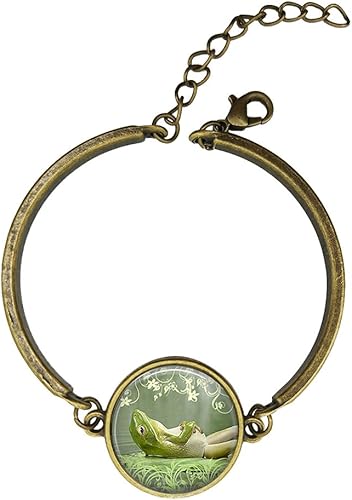 Amazon Com Adjustable Vintage Bronze Bracelets Frog Charm Frog