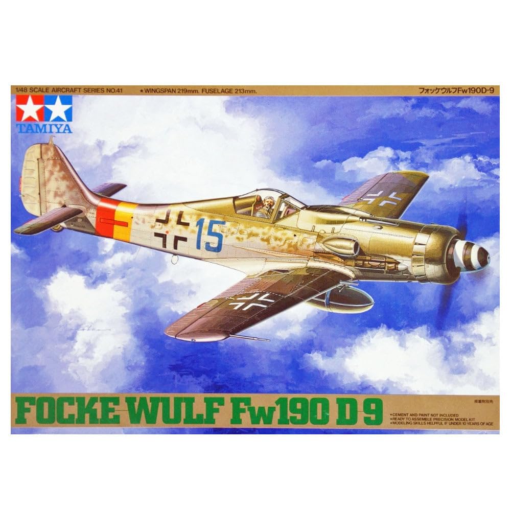 TAMIYA 300061041-1:48 WWII the German Focke Wulf, Fw190 D-9