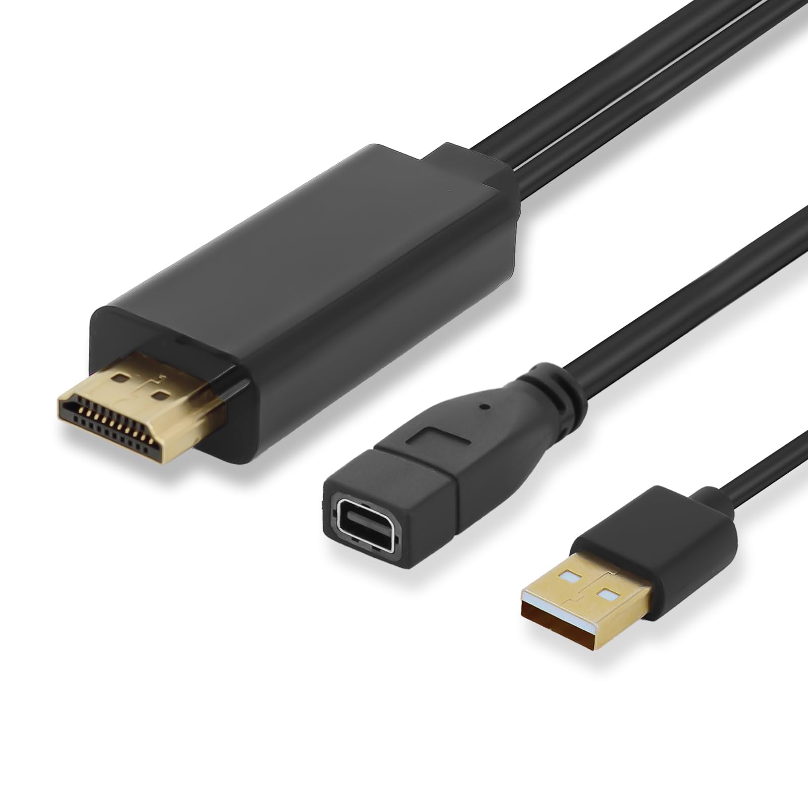 Photo 1 of Elecbee HDMI to Mini for Display Port Converter Adapter Cable 4K HDMI Male for Mini Port Female Video Cable with USB Charging