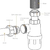PlumbEZ Telescopic Adjustable Bottle Trap 32mm BS EN 274-1 Compliant view 7