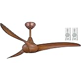 Minka-Aire F843-DK, Wave, 52" Smart Ceiling Fan, Distressed Koa with Additional Remote Control