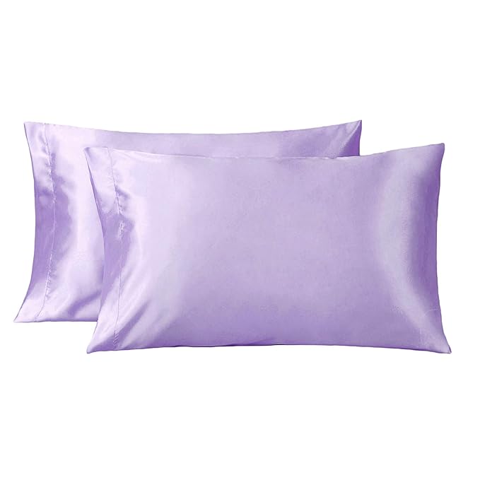 Bedsure Funda Almohada 50x75cm de Satén Pelo Rizado