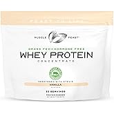 Muscle Feast Grass-Fed Whey Protein Concentrate Powder, All Natural, Hormone Free Pasture Raised Whey Protein Powder for Women & Men, Clean, Non-GMO & Gluten Free Whey Concentrate - Vanilla, 2lb