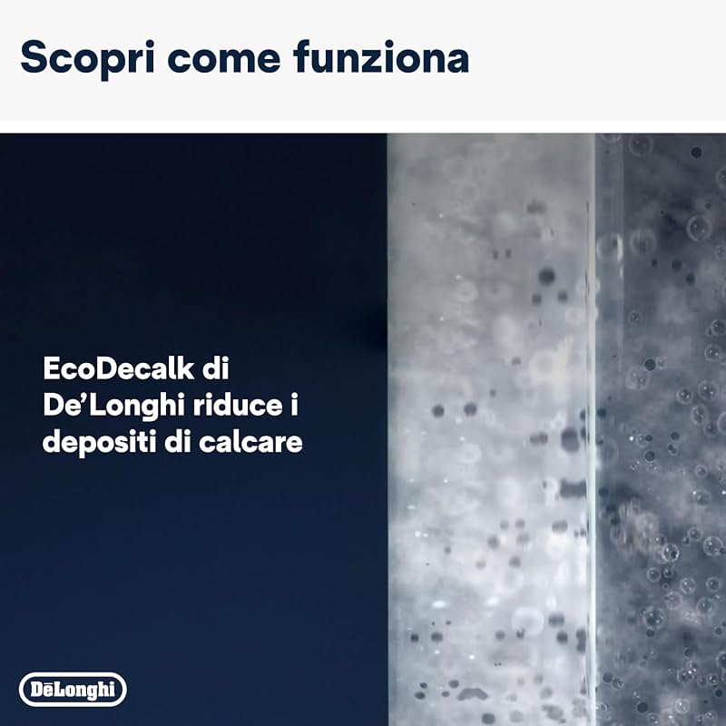 EcoDecalk Decalcificante DLSC500, 5 Dosi di Decalcificazione, Accessorio Manutenzione Macchina da Caffè, Ingredienti di Origine Vegetale, Bottiglia Con 5 Dosi, 500ml