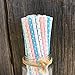Gender Reveal Paper Straws - Light Blue Pink White - Polka Dot - 7.75 Inches - 100 Pack - Outside the Box Papers Brand