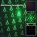 1byone Christmas Laser lights with Green Christmas Tree and Red Stars, Class IIIA, 2.0mW power, Projection Lights for Christmas, Holiday, Party, Landscape, and Garden Decoration, Black