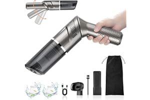 MZGO Car Vacuum - Mini Vacuum Handheld Vacuum Cordless,12KPA/120W Car Vacuum Portable Cordless 90° Rotatable Handle Rechargeable Hand Vacuum Cordless Dry Wireless Portable Vacuum for Car/Home/Office