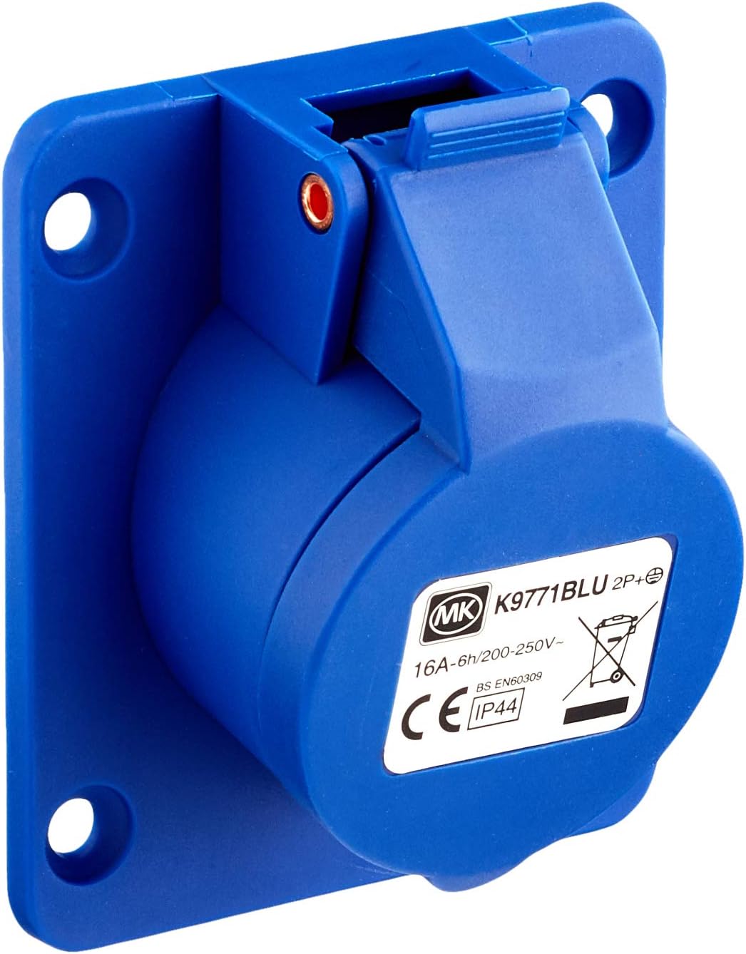 MK Commando K9771 Angled Socket Outlet 16 Amp 2P+E 200-250 Volt (IP44 ...