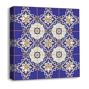 Canvas Wall Art Traditional National Culture Painting Artwork for Home Prints Framed - 12x12 inches