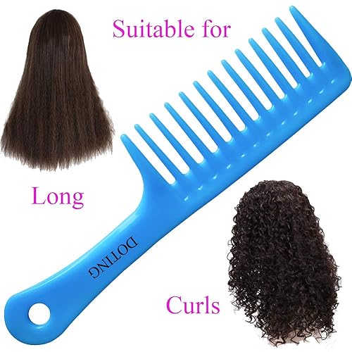 Wide Tooth Comb for Curly, Long, Wet Hair Detangling Comb Large