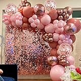 Oynearo Retro Pink Balloon Arch Garland Kit-124PCS