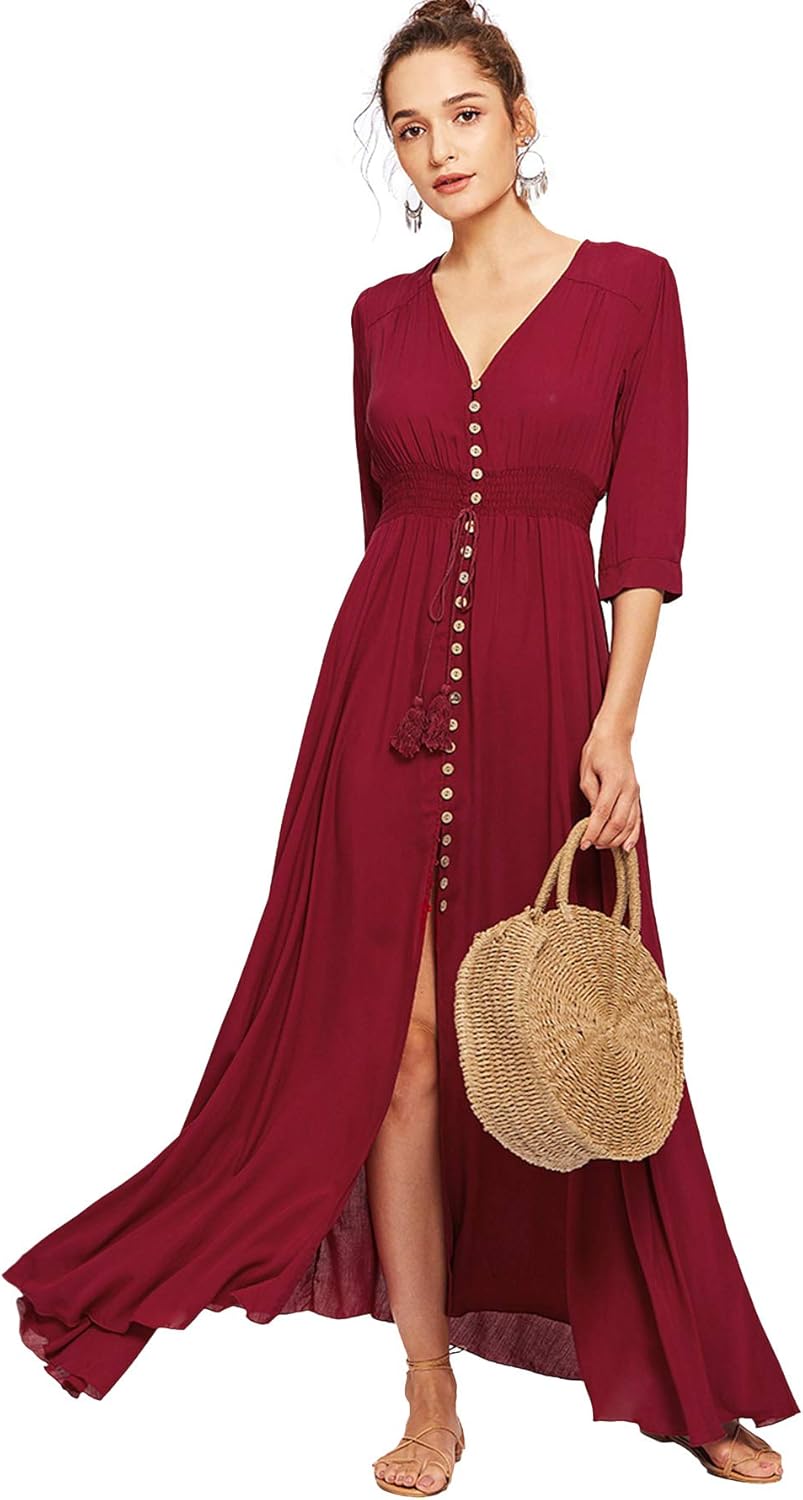 maxi split dress