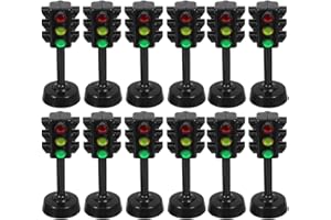 Toyvian Miniature Toys 12 Pieces Traffic Mini Light Traffic Light Traffic Light lamp Signals Lamp Toy, Educational Toys