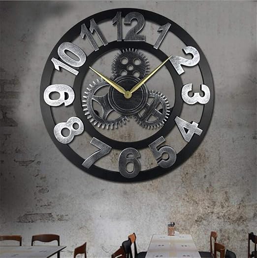 18 In 45 Cm Reloj De Pared Grande Estilo Industrial Reloj