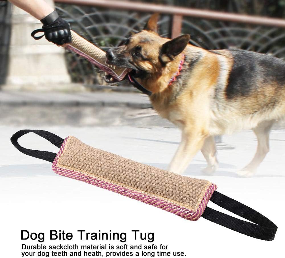 Smandy Dog Bite Tug Toy Sackcloth Jute Bite Tug Toys With Two Handles For Tug Of War Fetch Puppy Training Suitable For Small Medium Large Dogs - Image 4