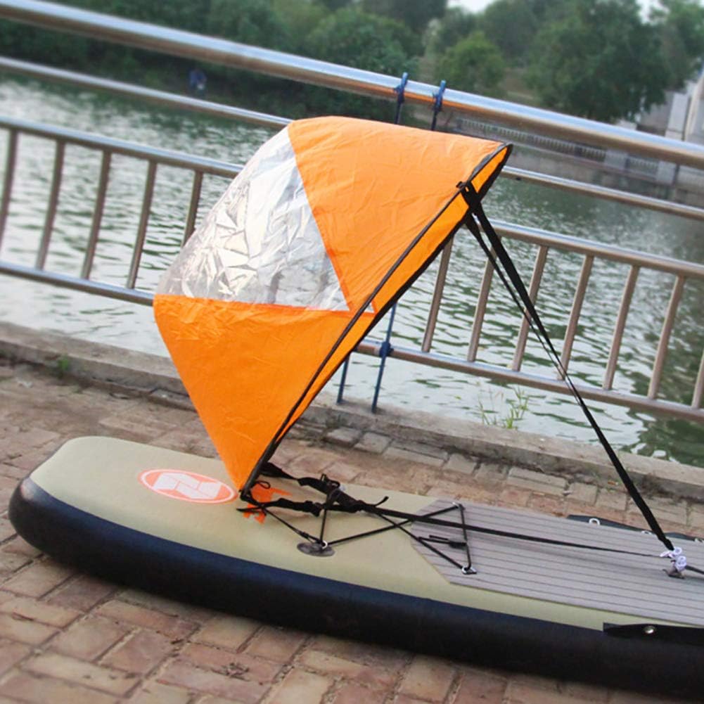 Meiyiu 42 inch Foldable Boat Lightweight Wind Sail Sup Paddle Board Sail with Clear Window Drifting Accessory
