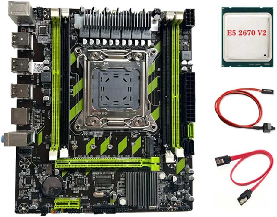 Wresetly X79G LGA2011 Motherboard with E5 2670 V2 CPU & M.2 NVME