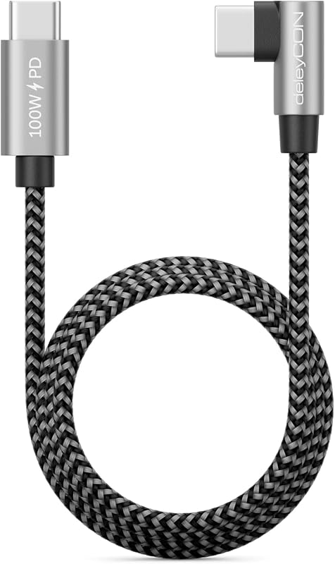 0,30m 100W Cable USB C Carga Corto Ángulo 90 Grados - C a C - Cable Acodado para iPhone 17 16 15 Pro Max Air Galaxy A16 A17 A56 S25 S24 S23 Pixel iPad Pro MacBook AirPods Tablet PS5