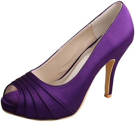 Amazon Com Wedopus Mw1491 Womens Peep Toe Pleated High Heel