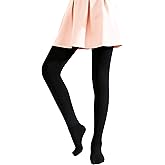 Henwarry Girls Fleece Lined Tights Thermal Pantyhose Thick Tights Kids High Waist Opaque Leggings