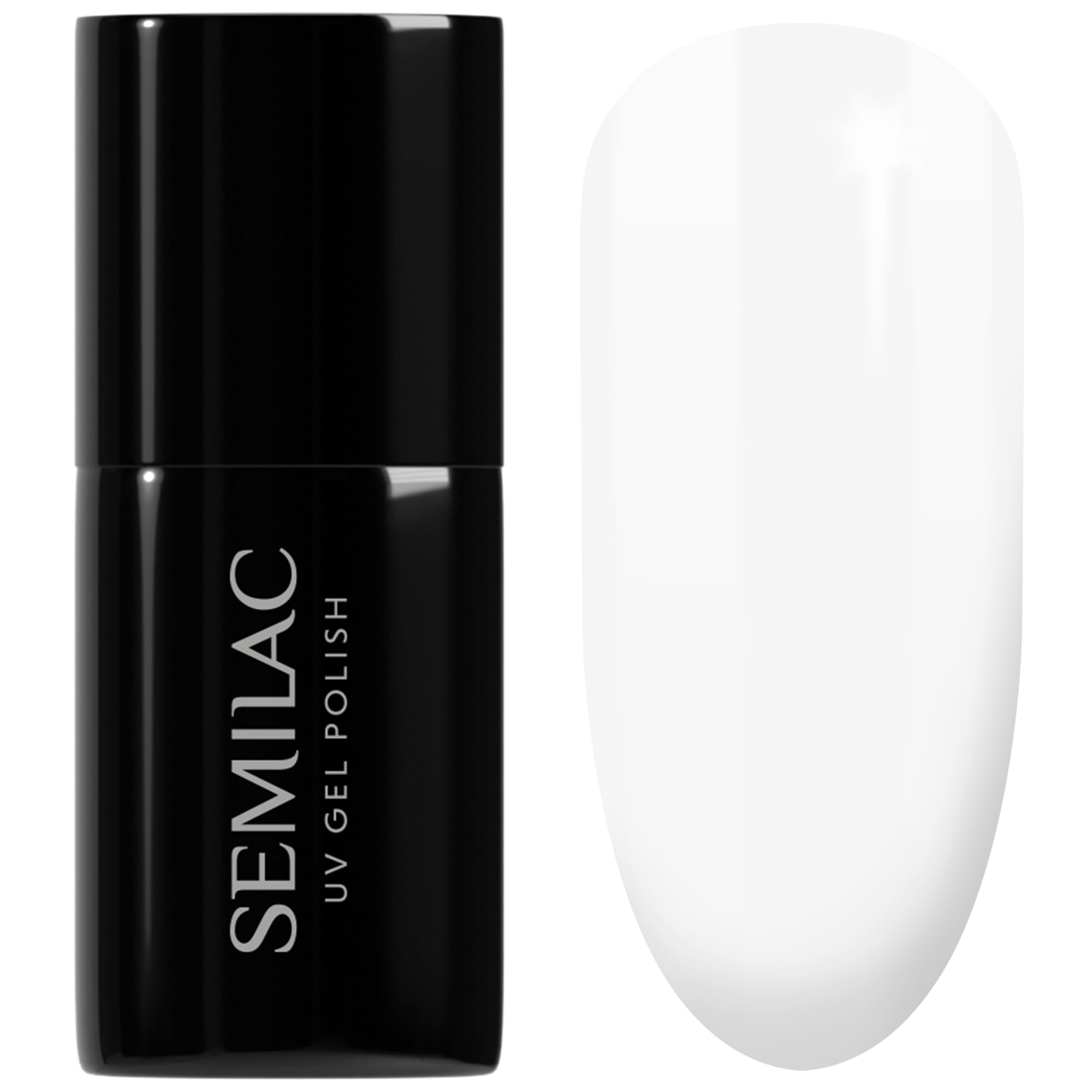 SEMILAC Gel Nail Polish 001 Strong White - Full Coverage Gel Polish - Soak Off Easy To Use LED/UV Nail Lamp - Long Lasting Manicure and Pedicure up to 3 weeks