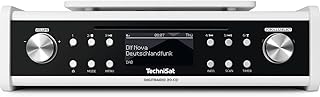 TechniSat DIGITRADIO 20 CD – Modernes & kompaktes DAB+ Küchen- & Badezimmerradio (Empfangstarkes UKW Unterbauradio mit CD Player & Uhr)
