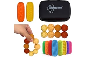 BEaHappizeN Large 8 PCS 33mm Silicone Magnetic Balls, Worry Stones Fidget Set, Stress Relief, Sensory Stimulation, Focus Enha