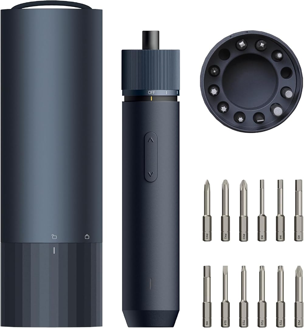HOTO Electric Screwdriver Rechargeable 3.6V USB-C 12 Bit Set 1500mAh