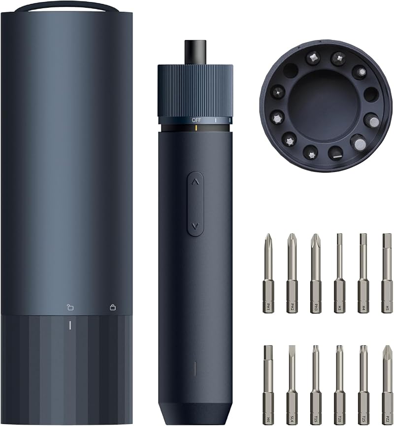 HOTO Electric Screwdriver Rechargeable 3.6V USB-C 12 Bit Set 1500mAh