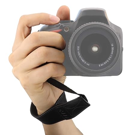 MegaGear SLR, DSLR Leder Handschlaufe (Schwarz)