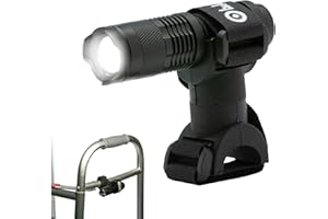 Life Mounts LED Wheelchair/Walker / Cane Light with Patented Universal Flex Mount - Hands-free Safety and Utility Lighting (B