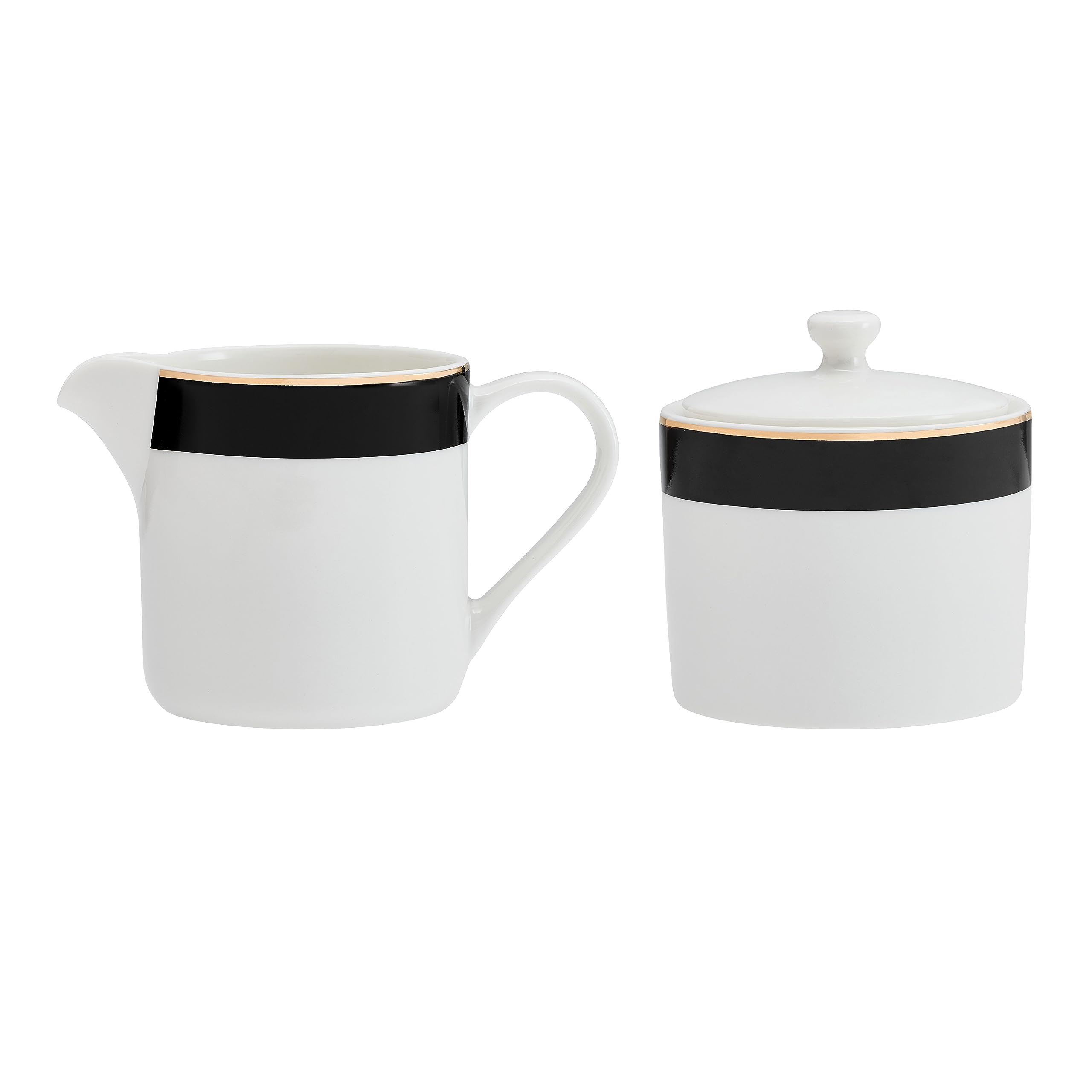 MIKASA Luxe Deco 2pc Sugar & Creamer Set, Gift Boxed — image 1