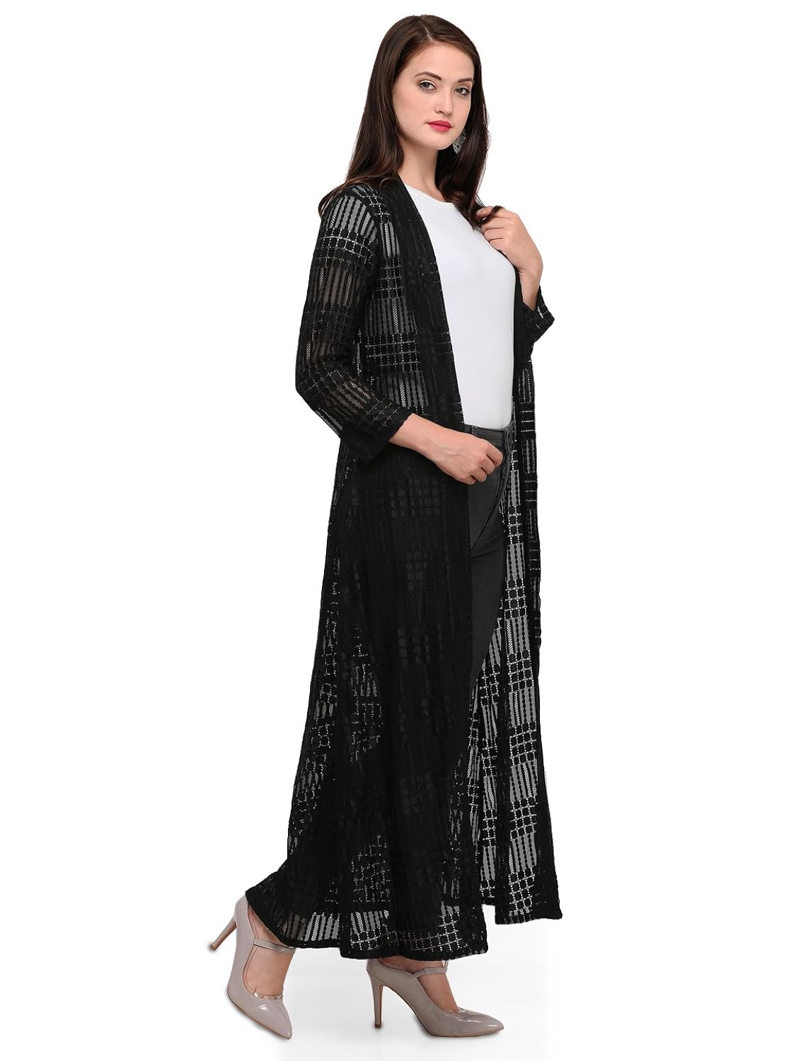smarty pants women lace black long shrug. smsh-52c