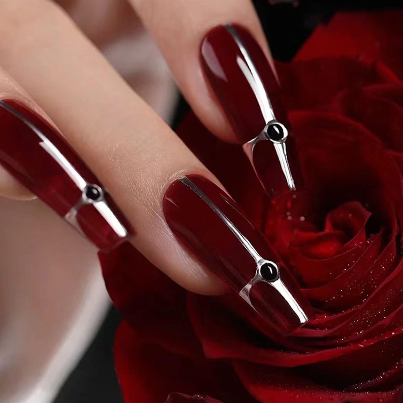 Cherry Red Nail Polish, 12ml Red Quick Dry Nail Lacquer for Nail Art Varnish, 0.41 fl oz - Image 3