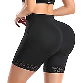 Trinorla Women Butt Lifter Panties Padded Shapewear Butt Enhancer Control Underwear Thicker Pads Lace Shaper Shorts