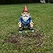 UpBlend Outdoors Funny Gnomes Statue - Norm The Gnome Miniature for Indoor/Outdoor Decoration, 9.75 inches Tall, he has Some Serious Questions (Home Décor)