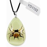 REALBUG Spiny Spider Glow in The Dark Necklace, Small